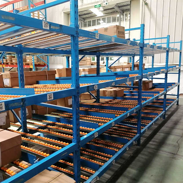 com Rolos Carton Flow Rack para Armazenamento Industrial