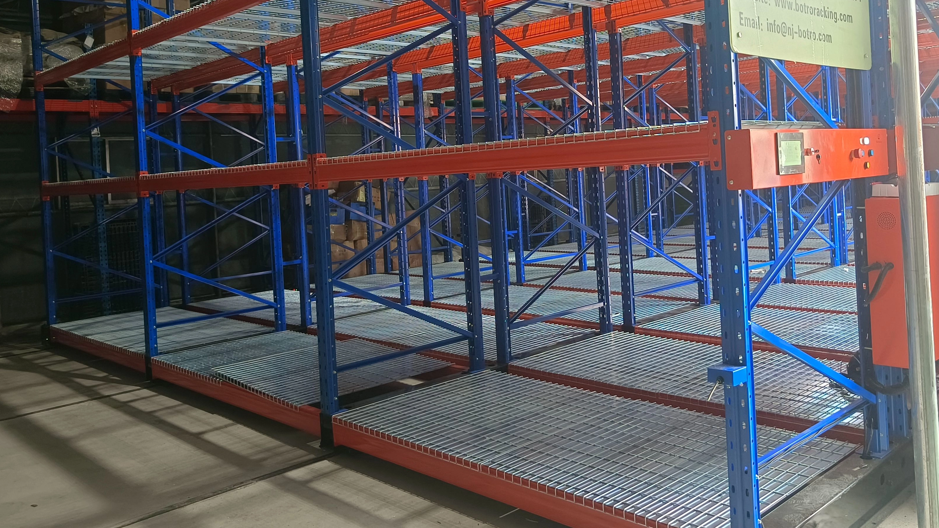 Botro Mobile Racking System Triplos de armazenamento em armazém coreano de baixo teto