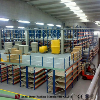 Mezanino suportado por rack de aço para serviços pesados ​​para indústria
