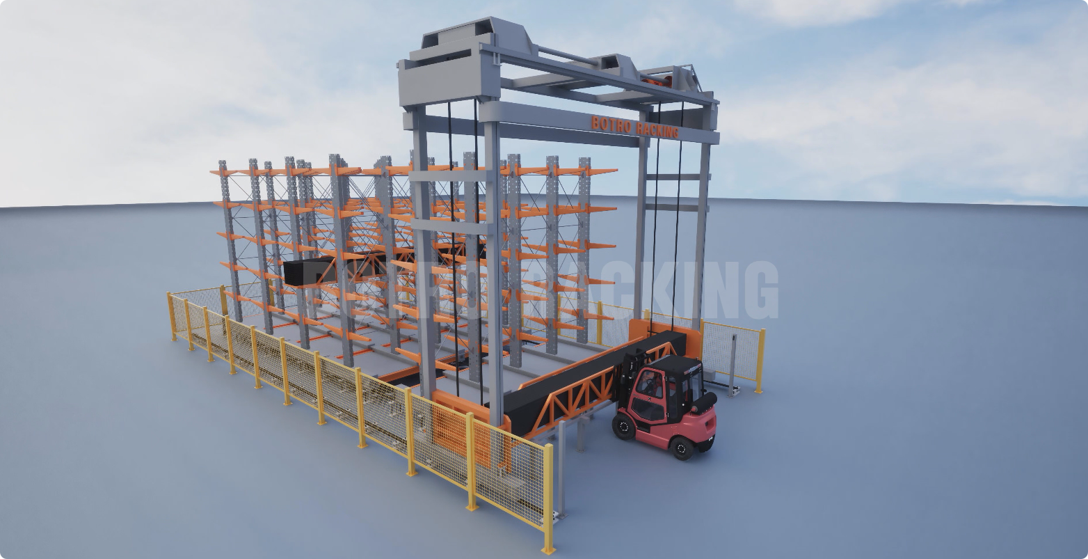 Material longo Sistema de armazenamento e recuperação automatizado2