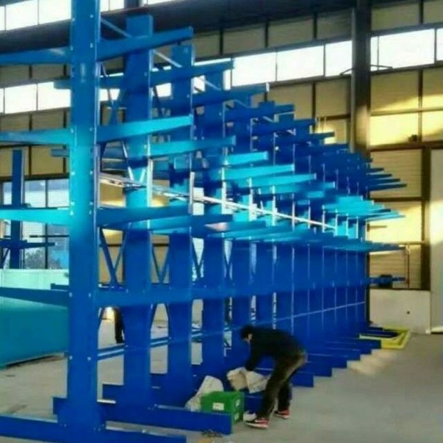 Rack Cantilever de dois lados para montagem em parede de aço de armazenamento