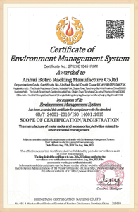  ISO14001: Certificado de 2015 