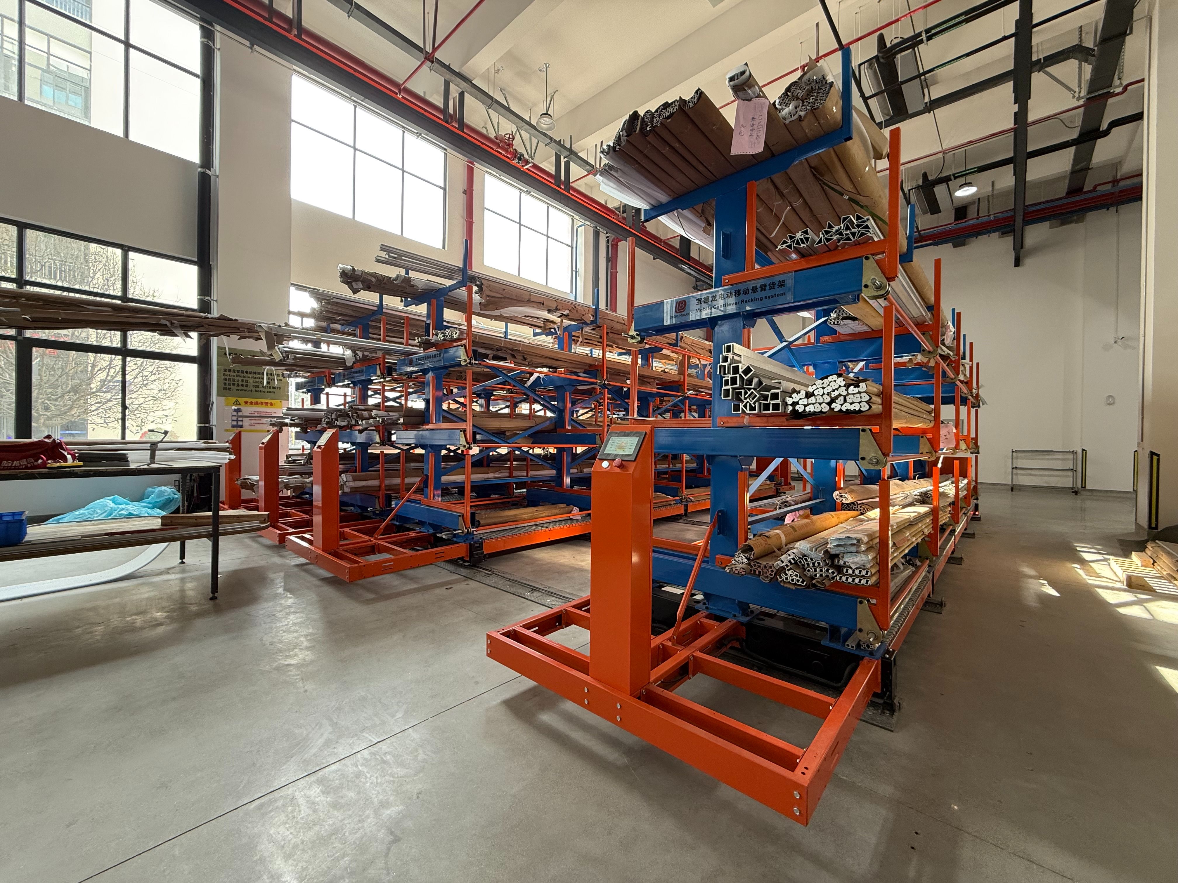 Mobile Roll Out cantilever racking