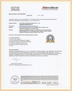 Certificado do SGS.
